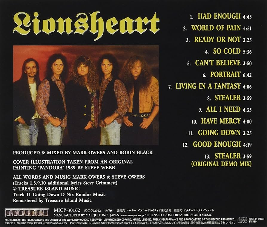 Amazon | ライオンズハート[SHM-CD] | ライオンズハート